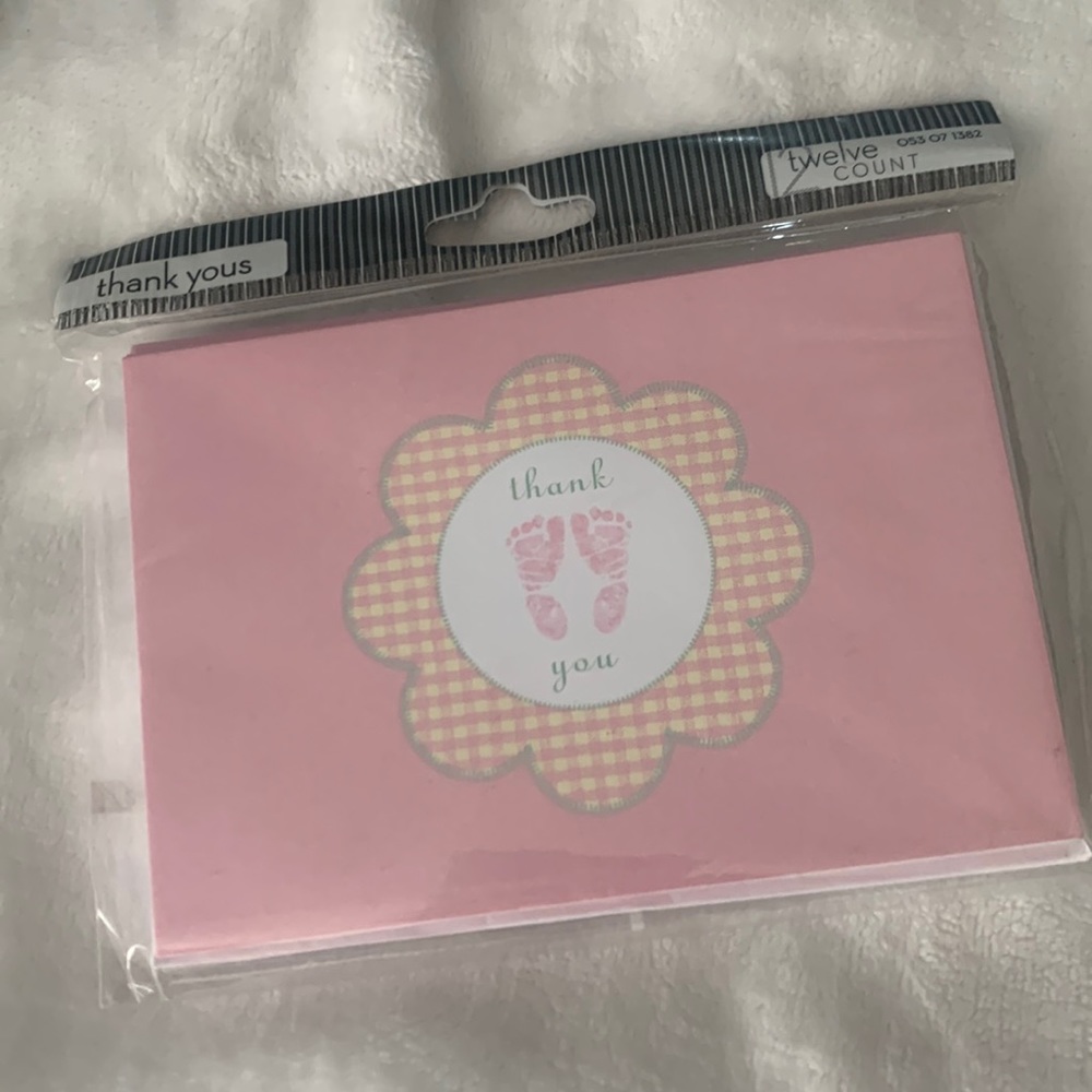 Thank you cards for girls baby shower